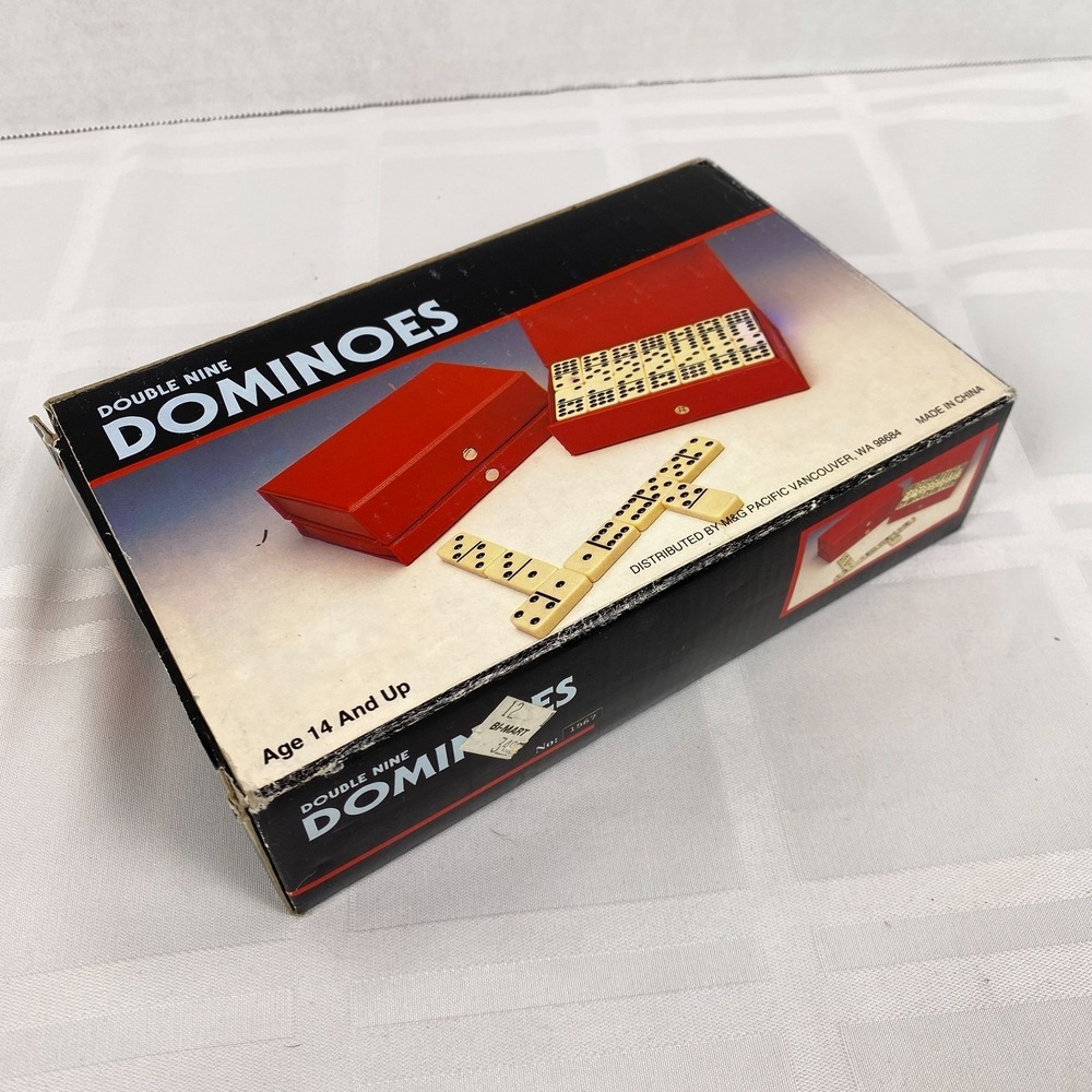 Double Nine Dominoes M & G Pacific No. 1511 Ages 14 And Up.